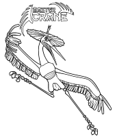 A coloring page of kungfu panda